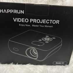 HAPPRUN H1 1080P 4K Video Projector, Support 40" to 200" Screen