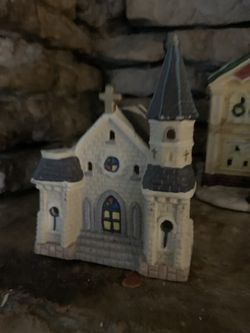 Collectible antique Christmas houses￼