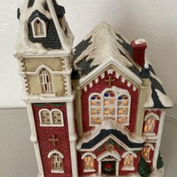 Mervyns Village Square VTG 1998 Christmas Lighted Church