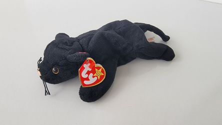 Ty Beanie Baby Velvet the Black Panther PVC Pellets DOB 12-16-95 Ear Tag 1995
