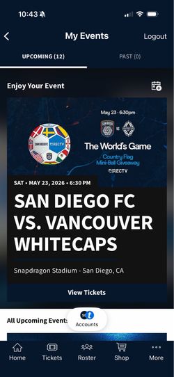 SDFC TICKETS $80