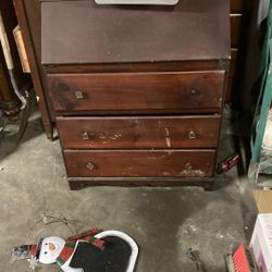 Vintage Three Drawer Desk