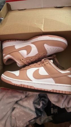 nike dunk low white/rose whisper size 8.5