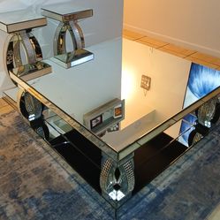 Mirrored Coffee and End Tables