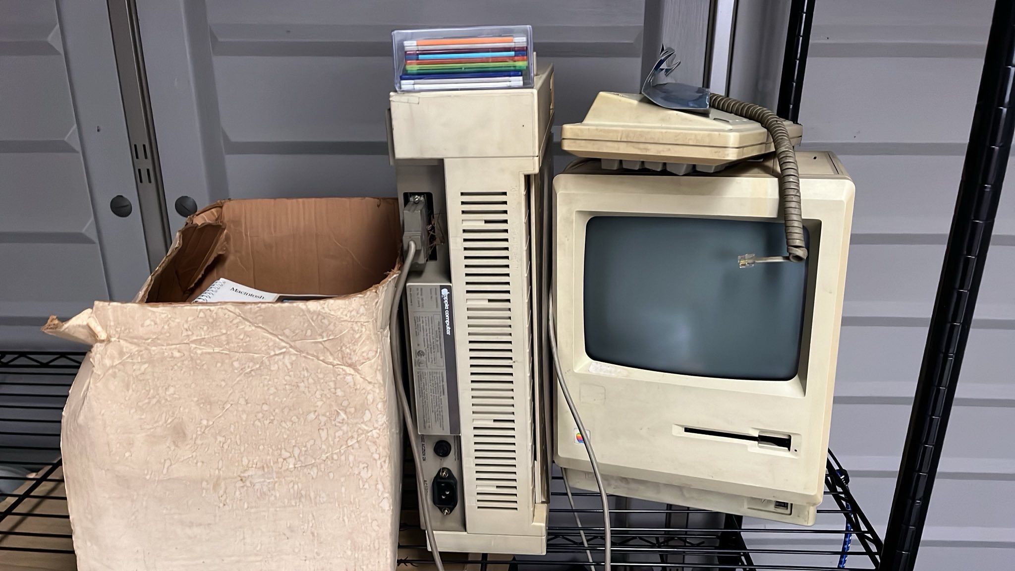 Original Apple Macintosh And Apple Dot-Matrix Printer
