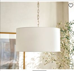 Pottery Barn 26-inch Linen Drum Pendant Light Fixture