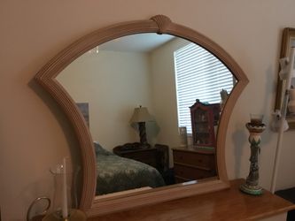 Wood Framed Mirror - Bureau Size