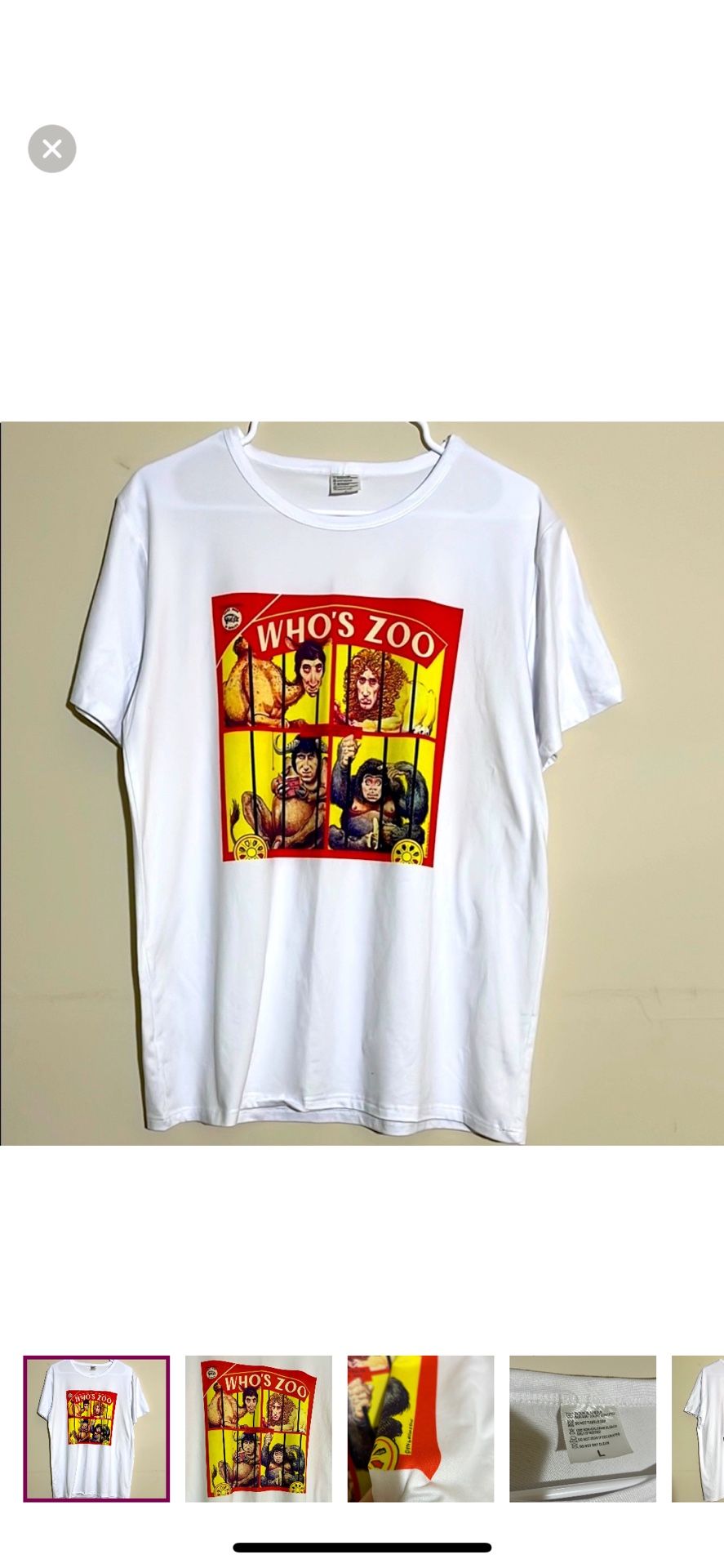The WHO Band Who’s Zoo Graphic T-Shirt Size L
