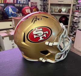 49ers Arik Armstead Autographed Full Size Replica Helmet