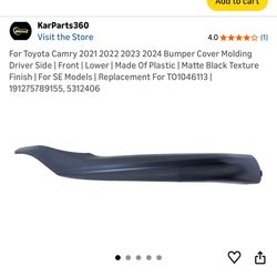 Bumper cover molding