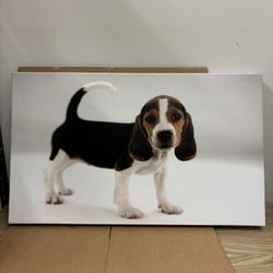 Canvas Puppy Dog Picture Art Wall Decor 