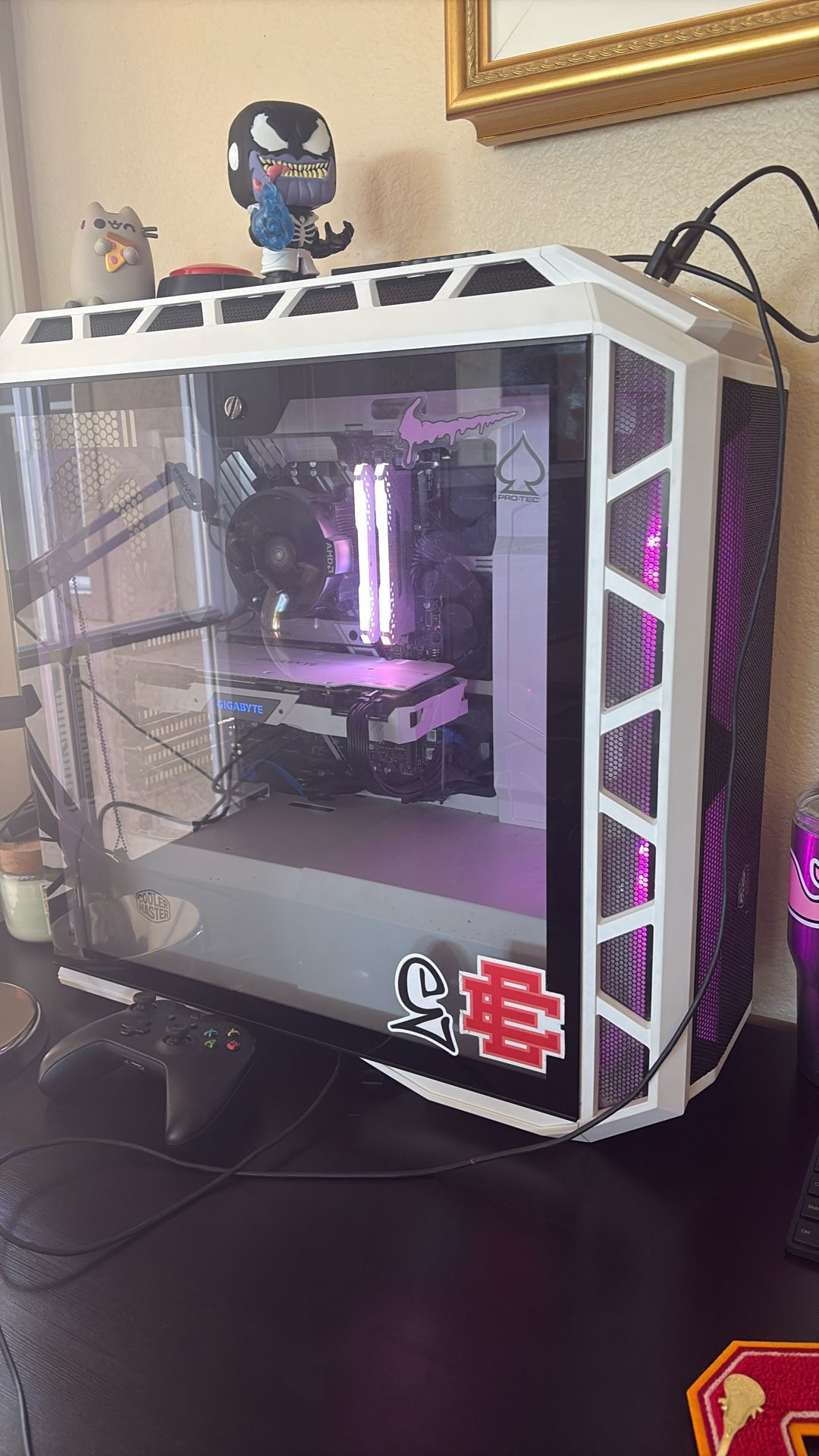 WORTH 1200! Gaming PC with RTX 2060 Ti Ryzen 5 Both Over clocked All White Custom Build