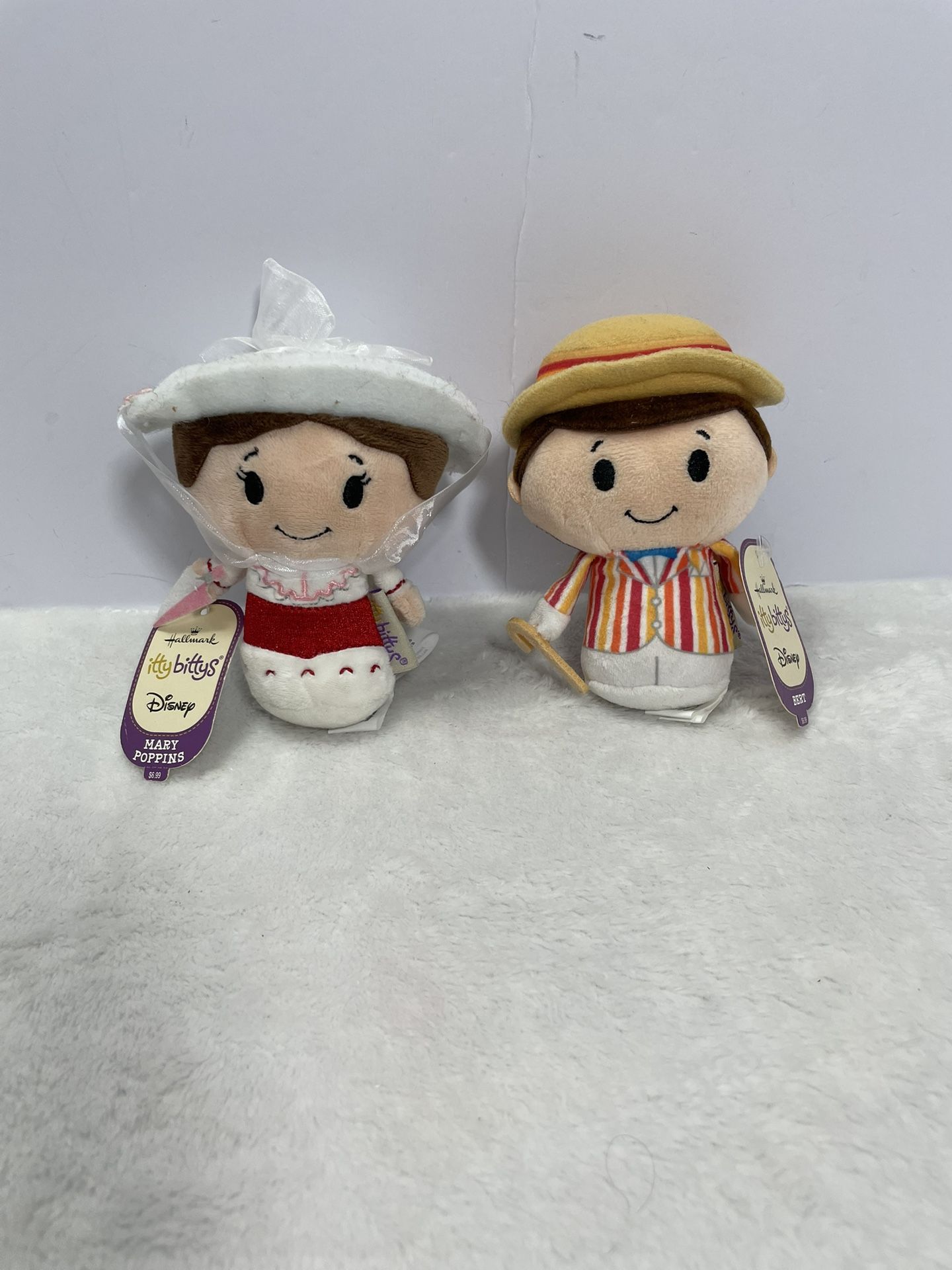 Hallmark Itty Bittys MARY POPPINS & BERT (Disney) NEW Plush Stuffed Animal Toy