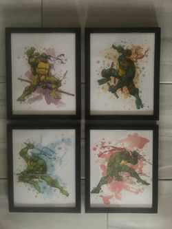 4 Framed Ninja Turtles Pictures