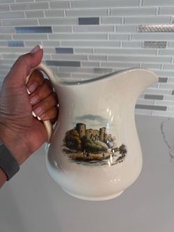 Vintage Royal Staffordshire Clarice Cliff Oystermouth Castle 7" Pitcher Jug