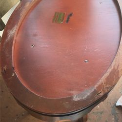 Victorian  Solid Mahogany Table w/ Italian Marble Top