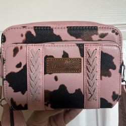 Pink Wrangler Moo Moo Crossbody Purse NWT
