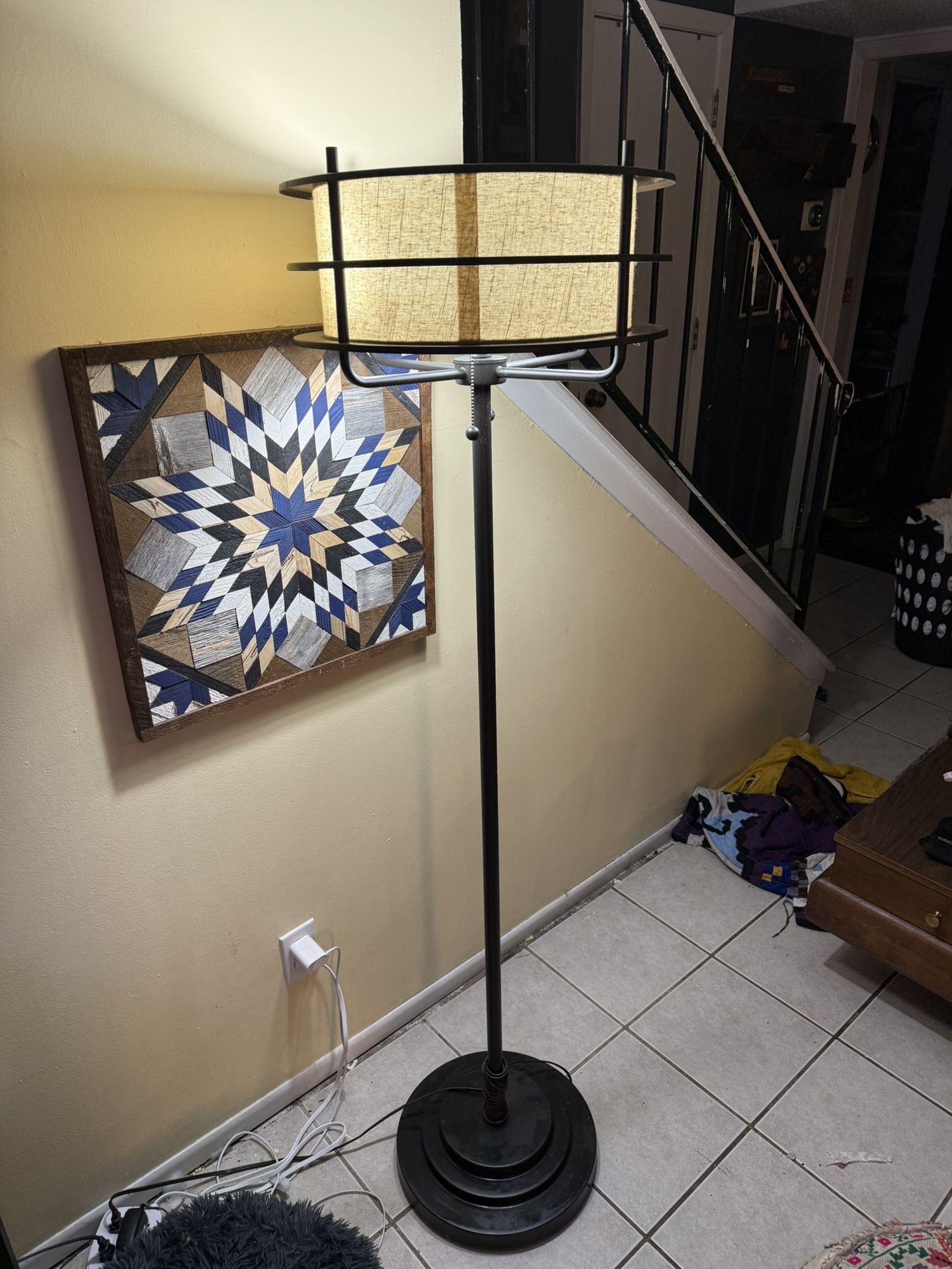 Franklin Ironworks Modern Style Floor Lamp