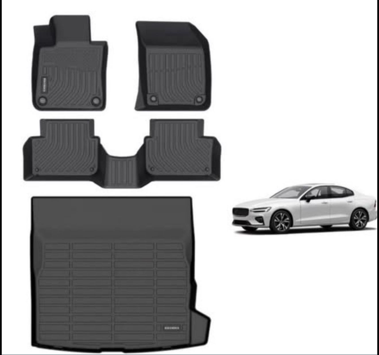KELCSEECS Floor Mats & Cargo Liner Custom for 2019-2025 Volvo S60
