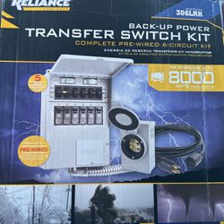 Reliance Transfer Switch Complete Pre Wired 6 Circuit Kit