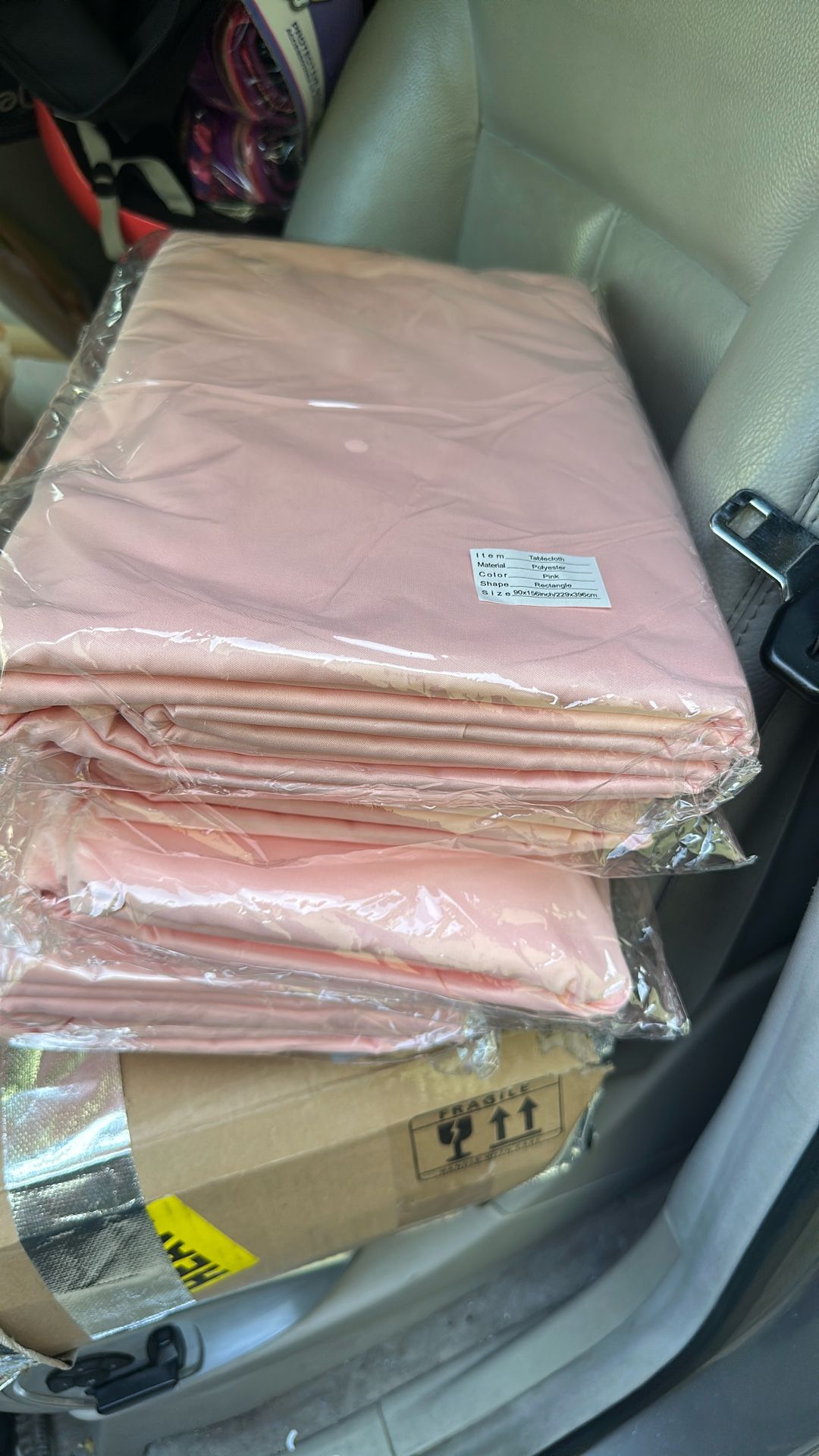 Pink Table Cloth Polyester