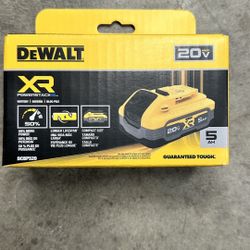 Dewalt 20 Volt Max Xr 5ah PowerStack Battery