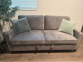 Dark Grey Convertible Sleeper Sofa