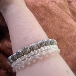 6mm Tree Agate Bracelet Set