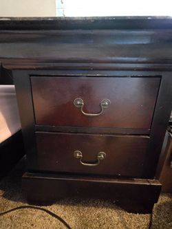 Marble &wood night stand