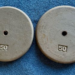 Cap  50 Lb Standard Weights(. 1 Inch) Quantity 2
