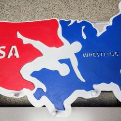 USA Wrestling Medal Wall Sign