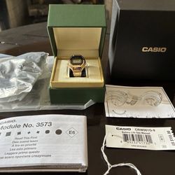 CRW001G-9: CASIO Gold Ring Watch 