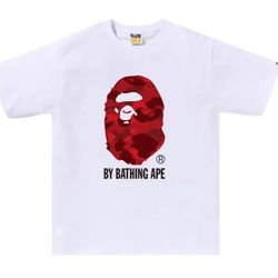 BAPE Color Camo By Bathing Ape Tee 'White/Red'