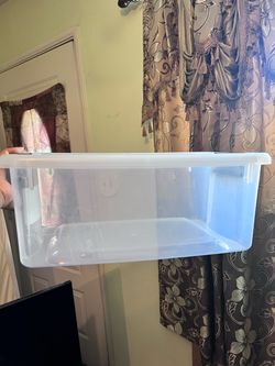 clear plastic storage container