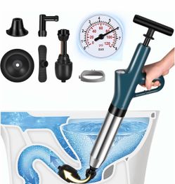Heavy Duty Toilet Plunger High Pressure Drain Unclogger Sink Clog Remover