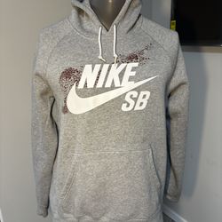 Nike Sb Mens XL Grey Pullover Hooded Sweatshirt Fleece Skateboarding 6.0 Vintage