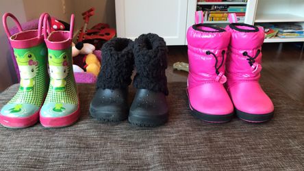 Boots size 6-7 crocs and hello kitty price per boot