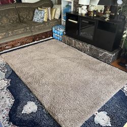 Savafieh Milan Shag Fluffy Beige Area Rug