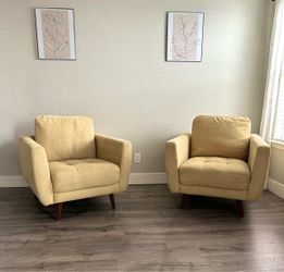 Mid Century Living Spaces Accent Chairs -Set of 2