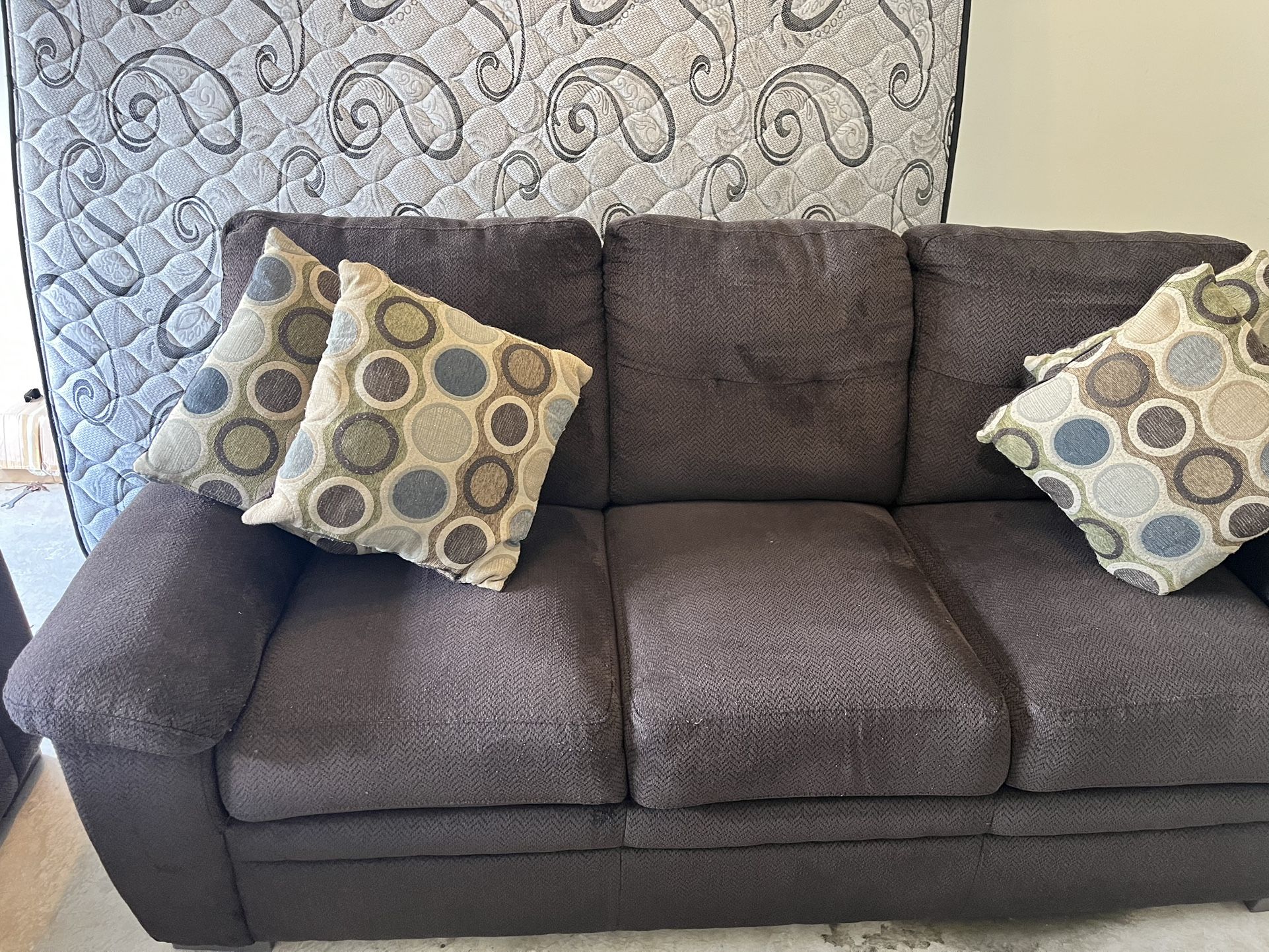 Brown 2 Piece Couch Set