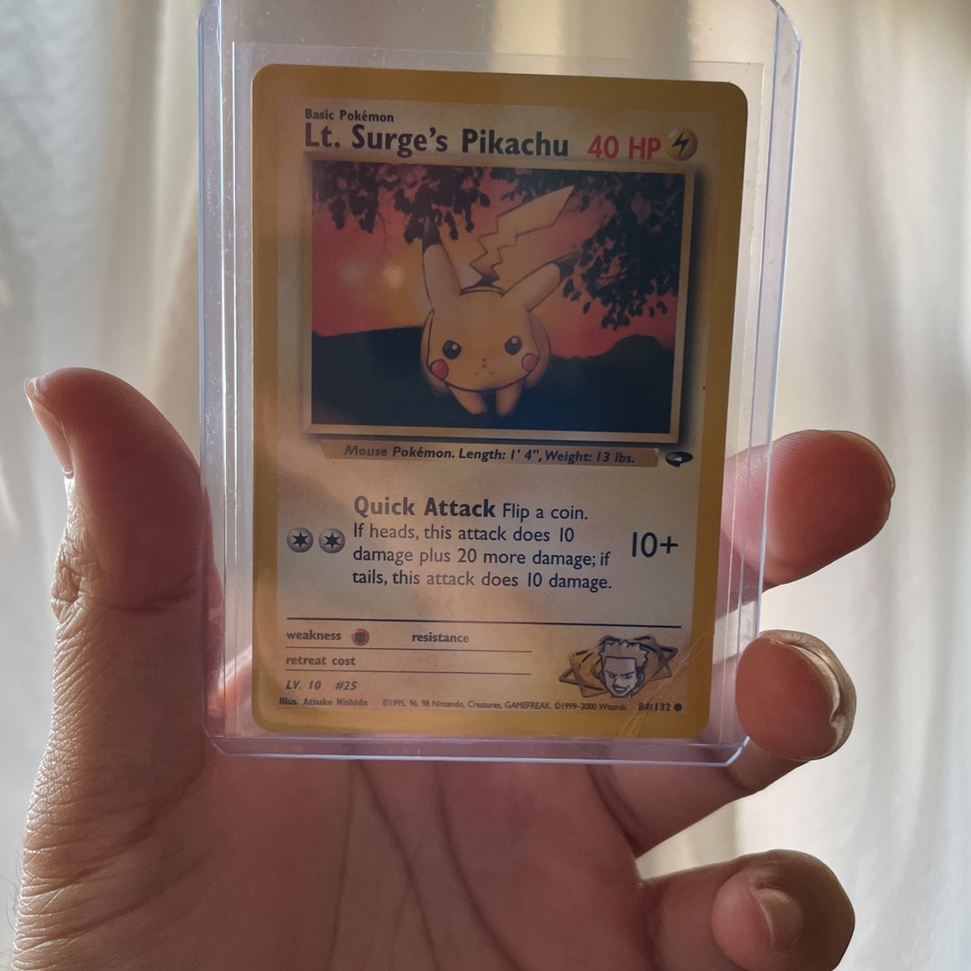LT. Surge's Pikachu #84 Pokemon Card 84/132