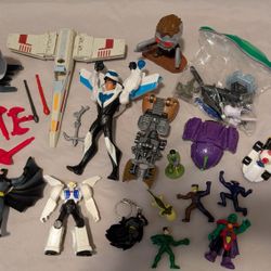 Random lot of action figures and toys.

There's a bunch of Batman stuff, ECT..