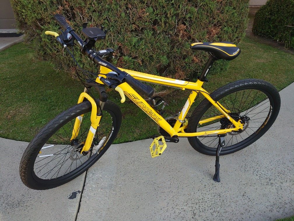 26" Yellow Sundeal Mountain Bike Bicycle Street Exercise Fincci A