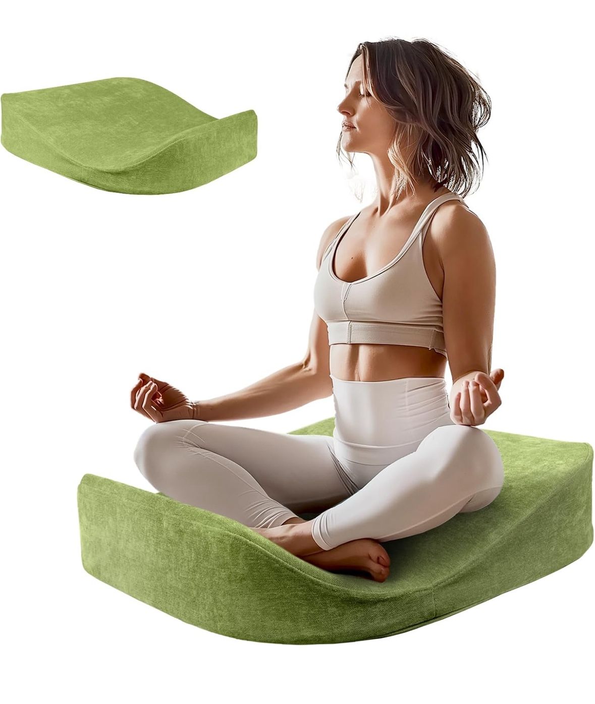 Meditation Cushion - Floor Pillow, Enlarge High Density Extremely Firm, Large Big Foam Floor Cushion Seating for Adults - Premium Yoga Pillows for Adu