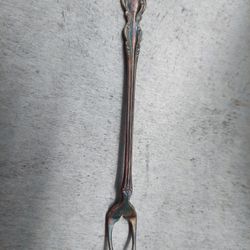 Vintage 1881 ROGERS 1967 BAROQUE ROSE Short Handle Olive/Pickle Fork 6"

