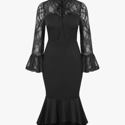 XL Starlet Darkness Black Dress , Black Dress 2X 