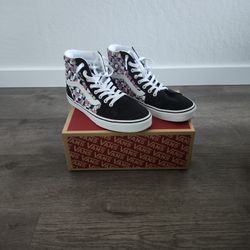 Checkerboard Butterfly Vans Size 10 womens