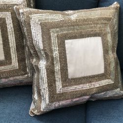 Sequins and beads  decorative pillow cover