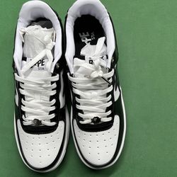 Black and White Bapesta