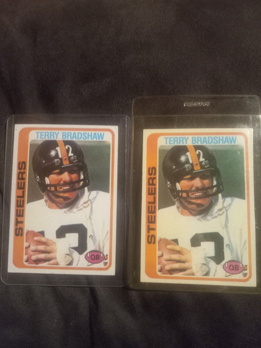 3 Terry Bradshaw Football Cards Steelers